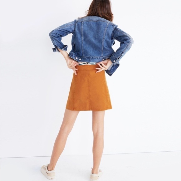 Madewell Garment Dyed Patch Pocket Button Front Skirt Size 0 - Picture 2 of 8